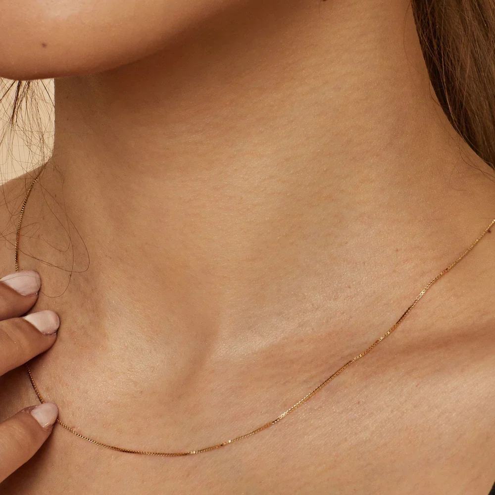 Bodega Box Necklace - White Gold - Image 3