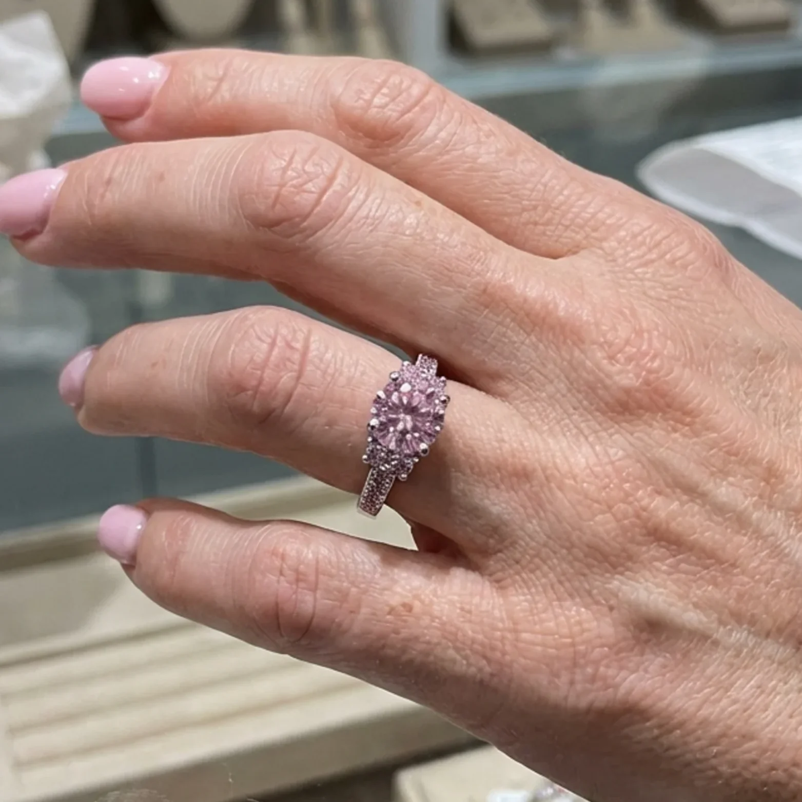 Celia Rosette Ring | White Gold - Image 2
