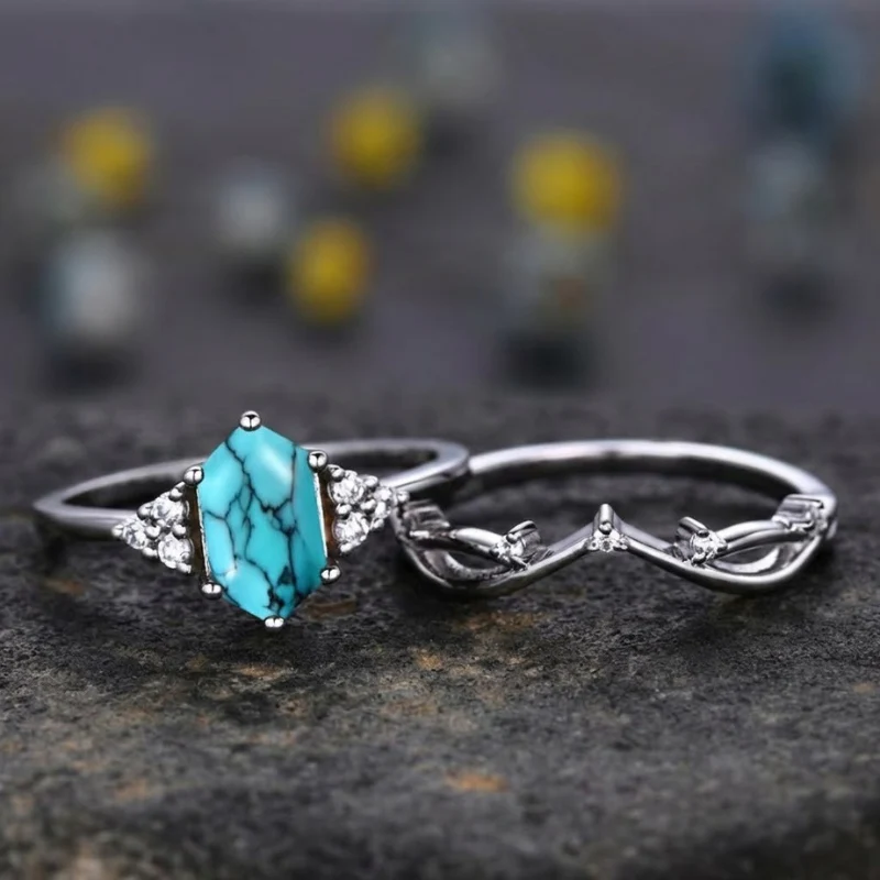 Elarin Sea Crest Ring Set | White Gold - Image 2