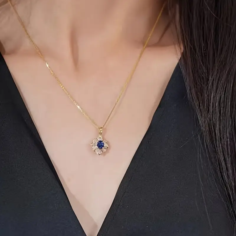 Kavella Noctazure Necklace | Gold - Image 4