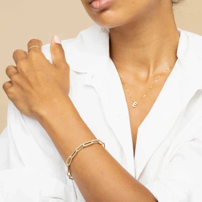 Love letter initial necklace - Gold - Image 3