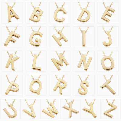 Love letter initial necklace | White Gold - Image 6