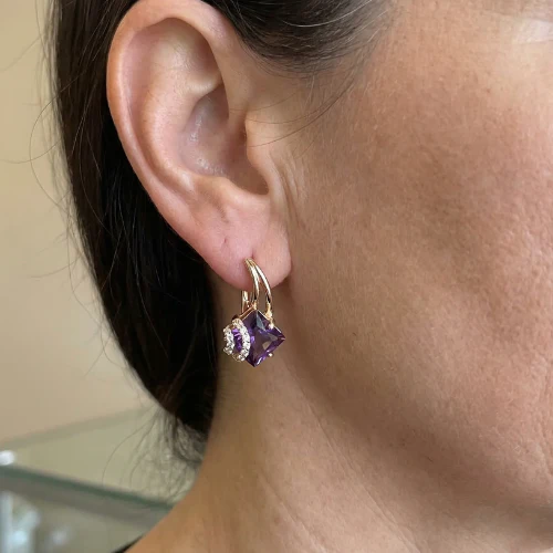 Zephira Crownlight Pave Earrings | Rose Gold - Image 2